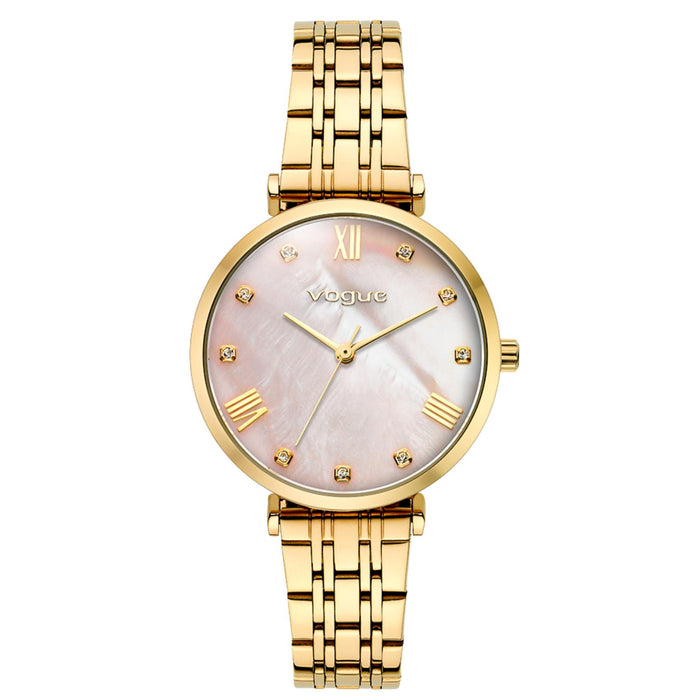 Γυναικείο Ρολόι Vogue Bliss Mini Χρυσό Φίλντισι Ροζ