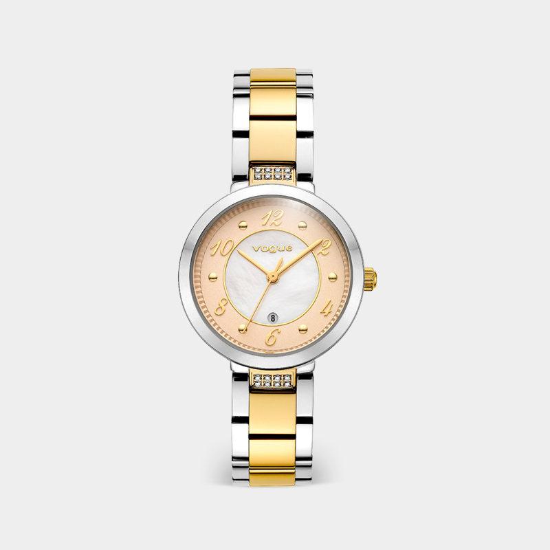 Γυναικείο Ρολόι Vogue Bliss Mini Δίχρωμο Σομόν Φίλντισι